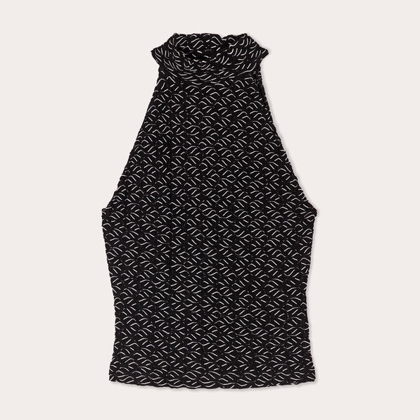 debardeur col montant noir femme Débardeur col montant noir femme