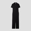 Combinaison pantalon &agrave; pinces noir femme