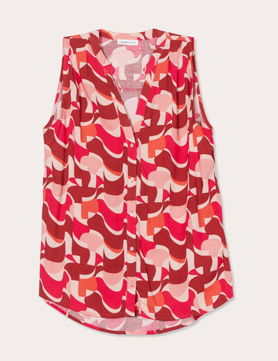 Chemise sans manches rose femme