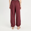 Pantalon large fluide prune femme