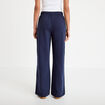 Pantalon large style jogging bleu marine femme