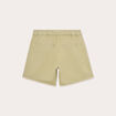 Short droit détails brodés vert kaki femme
