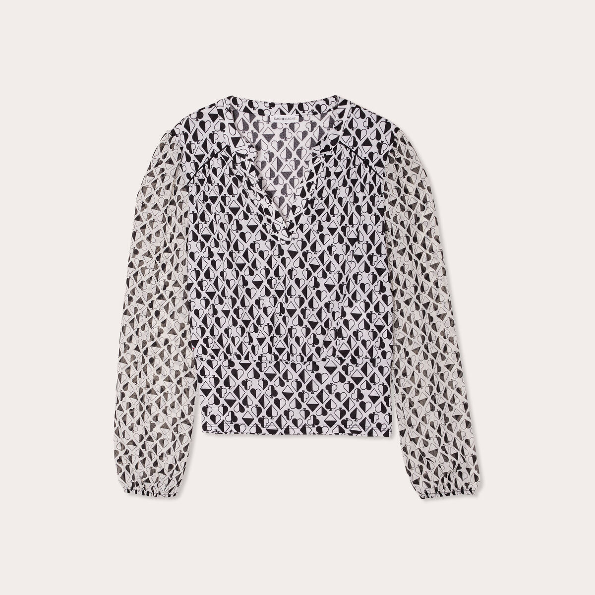 Blouse manches longues blanc femme