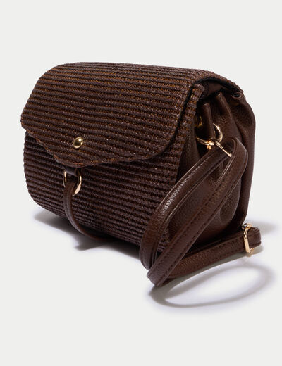 Sac &agrave; rabats marron femme