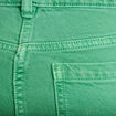 Jean wide leg cropped taille haute vert femme