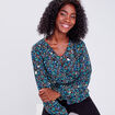Blouse manches longues noir femme