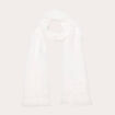 Foulard avec franges blanc femme