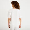 T-shirt oversize manches courtes ecru femme