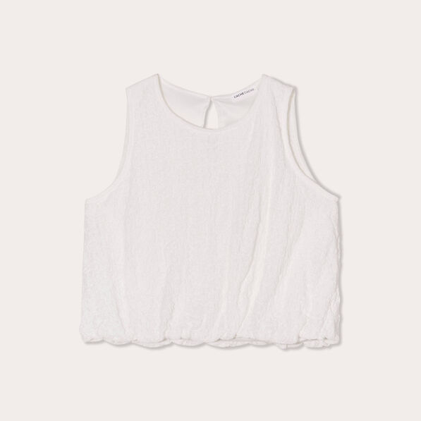 debardeur effet boule ecru femme Débardeur effet boule ecru femme