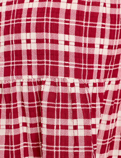 Blouse manches 3/4 bordeaux femme