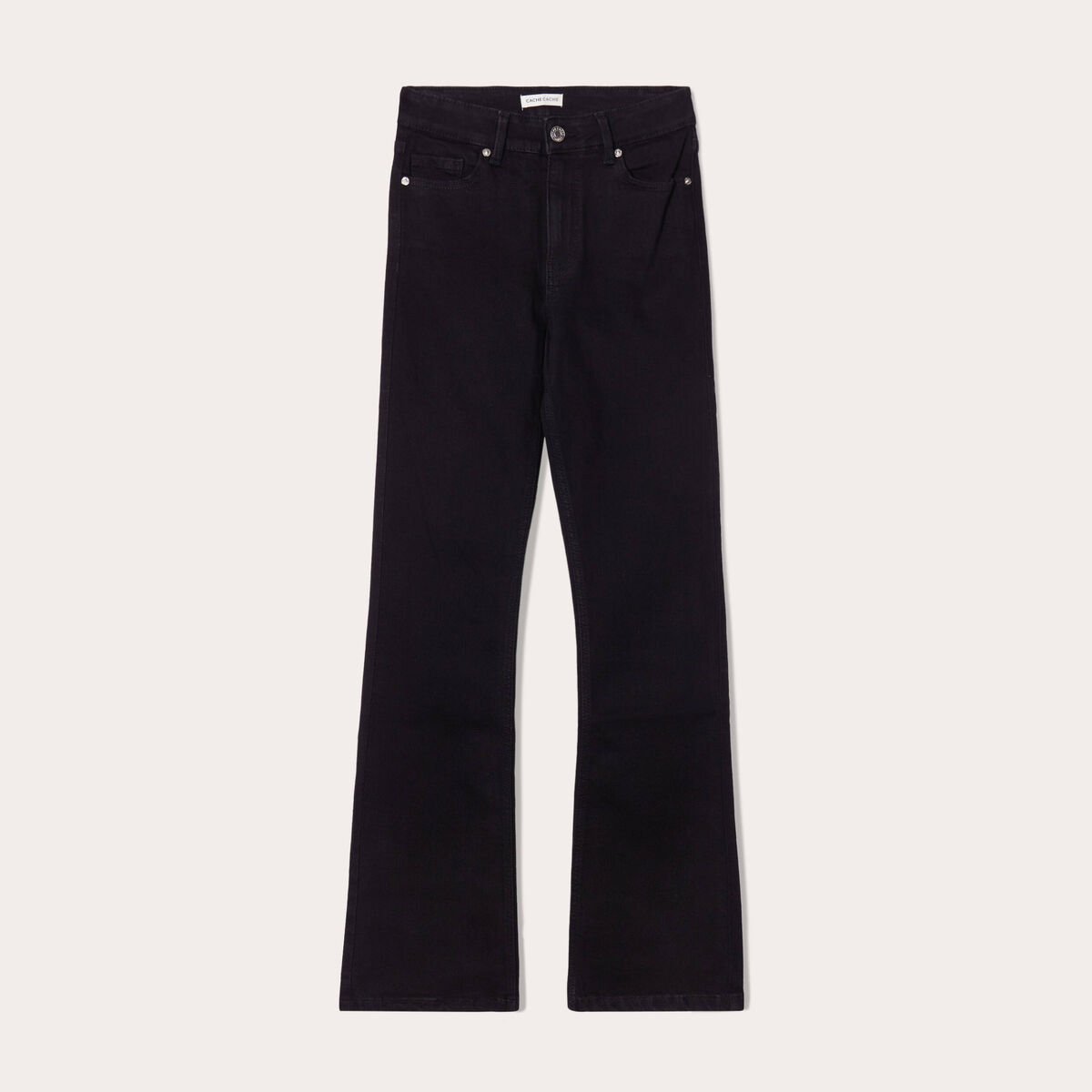 Jeans flare denim noir femme