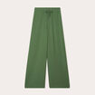Pantalon large vert kaki femme