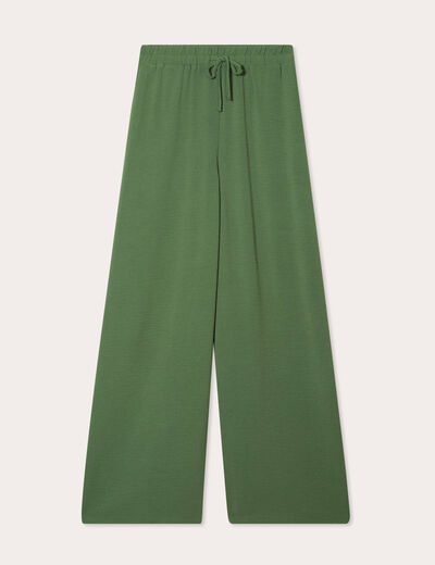 Pantalon large vert kaki femme