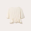 Blouse manches courtes ecru femme