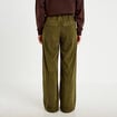 Pantalon bootcut taille standard velours vert kaki femme