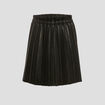 Jupe évasée plissée noir femme