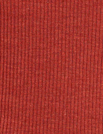 T-shirt cropped côtelé marron femme