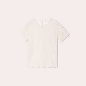 t shirt manches courtes ecru femme T-shirt manches courtes ecru femme