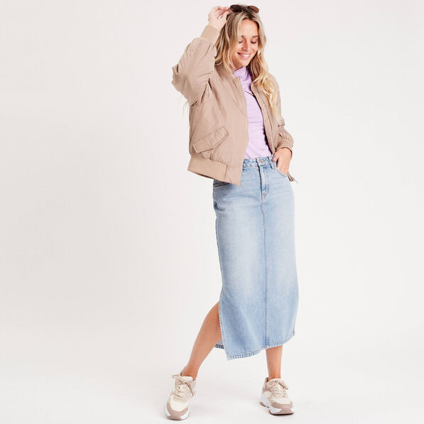 Blouse avec ouverture mauve femme