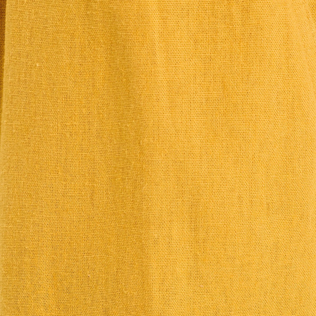Pantalon large ceinturé contenant du lin jaune citron femme