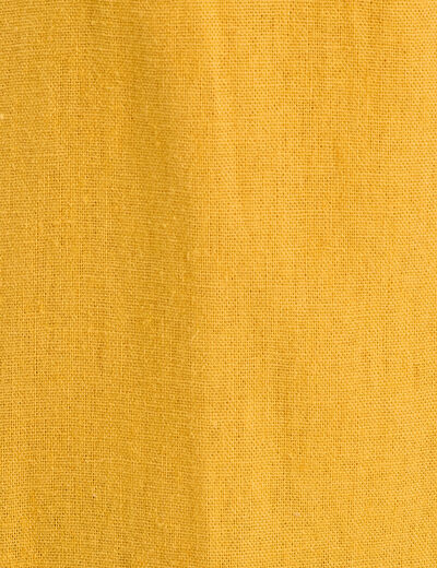 Pantalon large ceinturé contenant du lin jaune citron femme