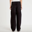 Jean barrel taille haute denim noir femme