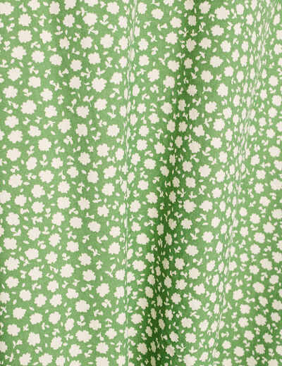 Jupe midi droite boutonnée vert kaki femme