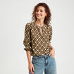 Blouse manches 3/4 vert femme