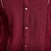 Blouse broderie col V manches longues bordeaux femme