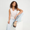 Blouse nouée blanc femme