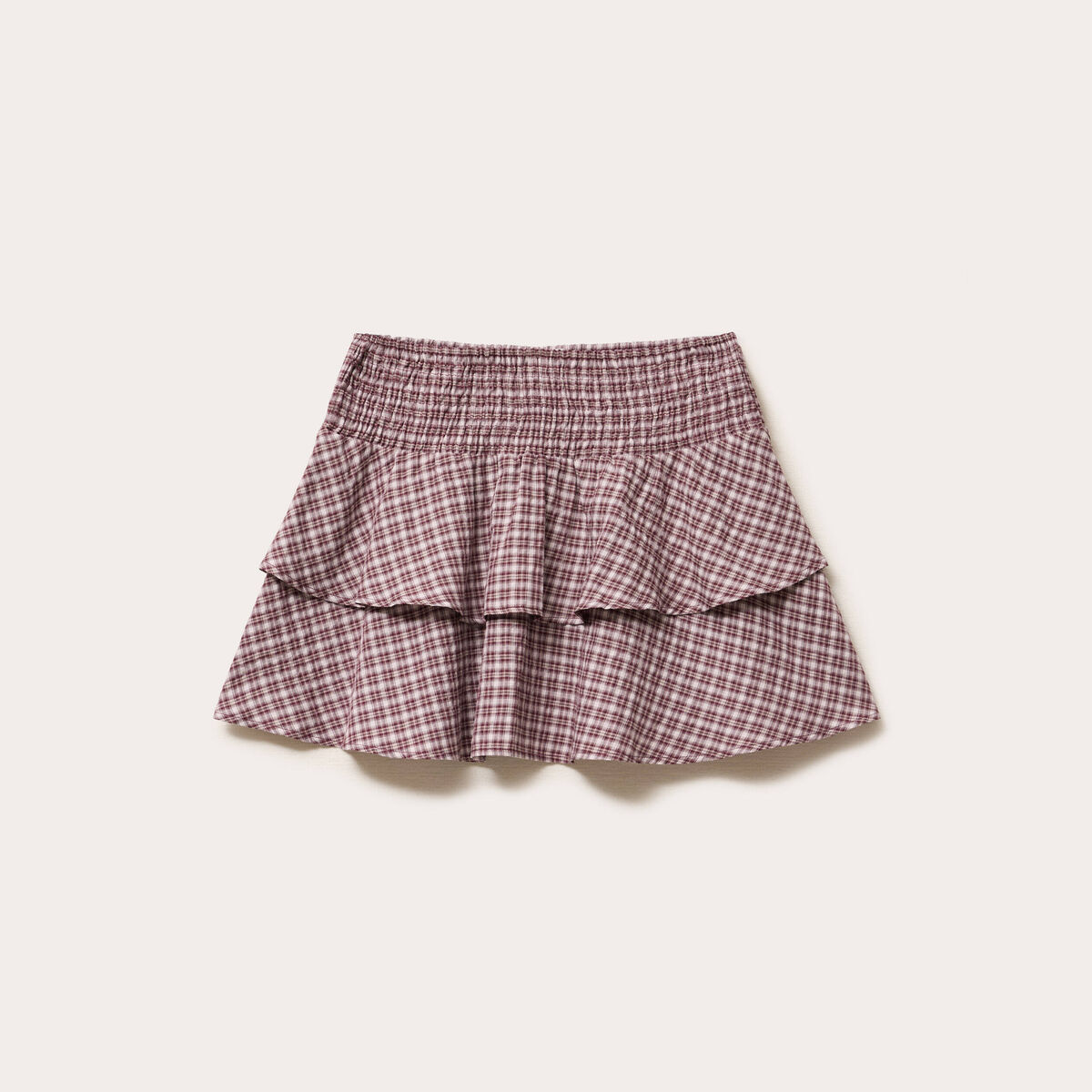 Jupe courte évasée taille standard blanc femme