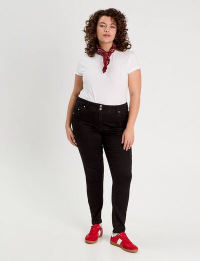 Jeans skinny 5 poches denim noir femme
