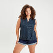 Blouse sans manches bleu marine femme