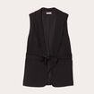 Veste blazer sans manches noir femme