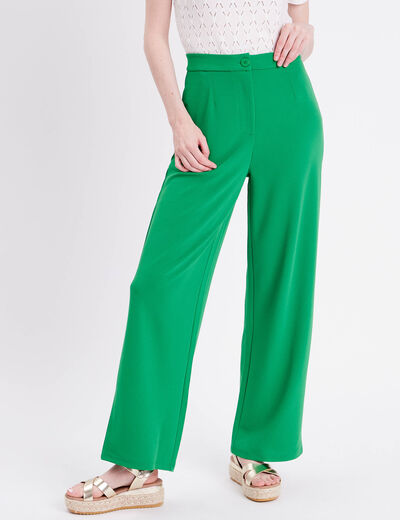 Pantalon large vert femme