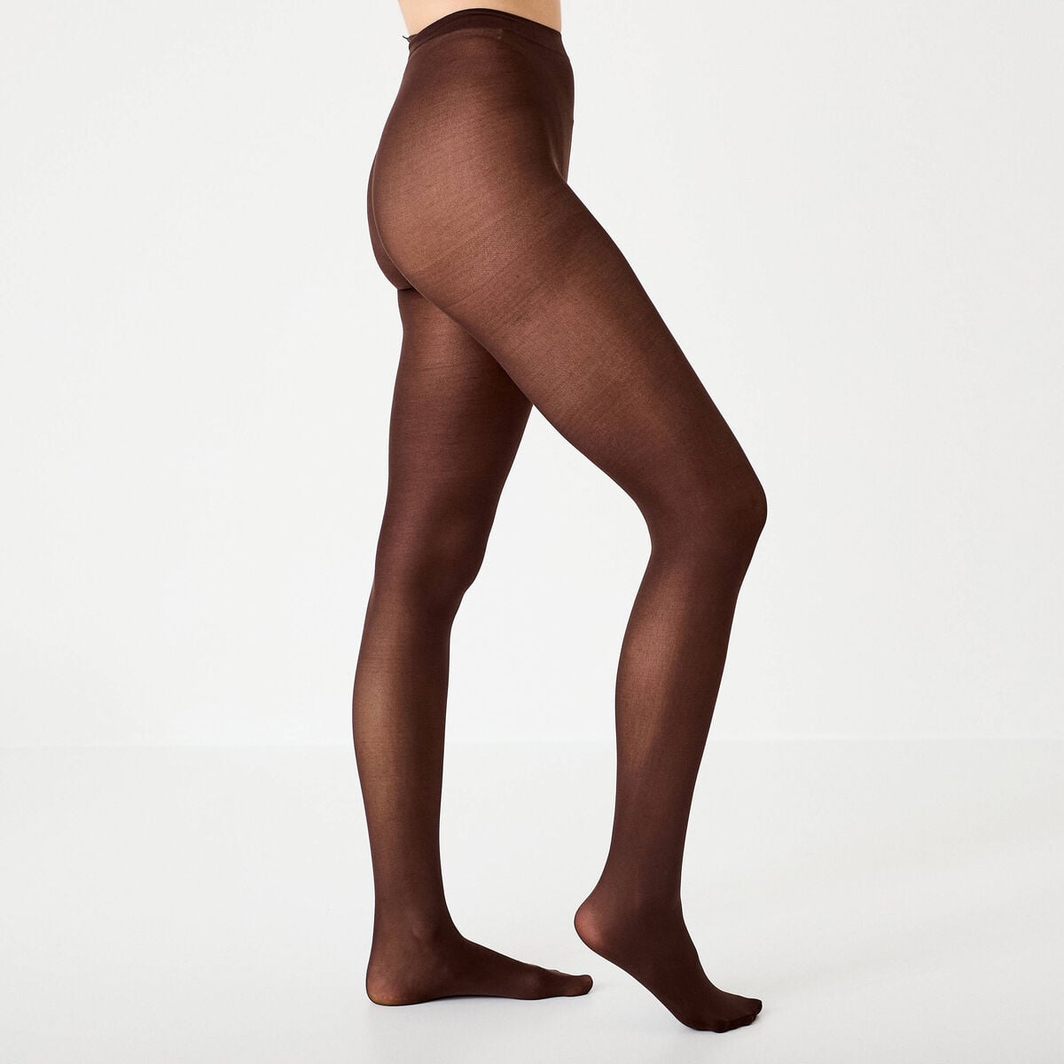 Collants opaques unis 60D marron fonc&eacute; femme