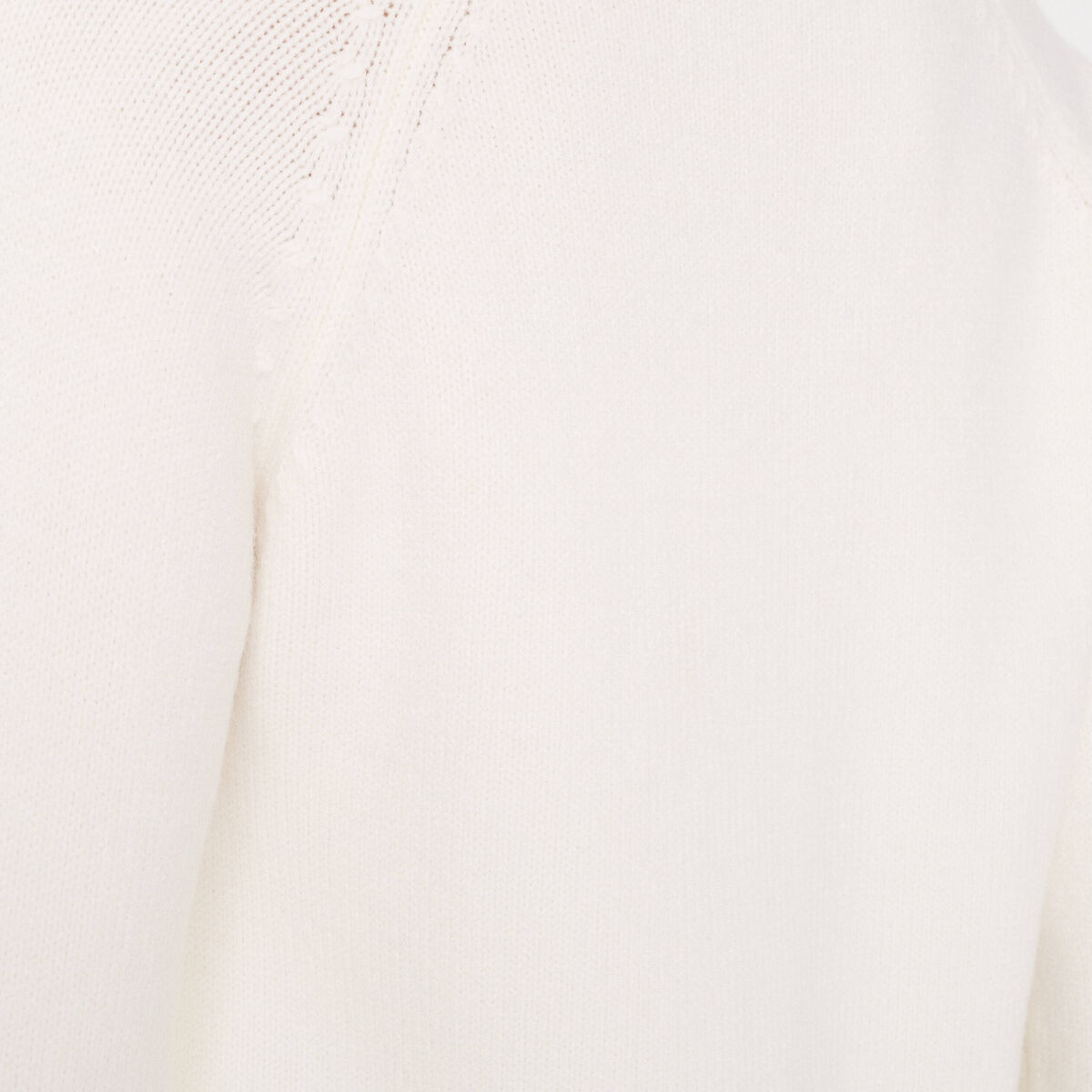 Robe pull col roul&eacute; ecru femme