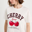 T-shirt manches courtes ecru femme