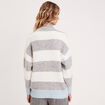 Pull col montant gris clair femme