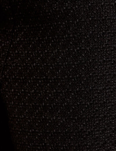 Short en tweed noir femme