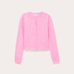 Gilet boutonn&eacute; manches longues rose femme