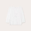 Blouse avec noeuds ecru femme