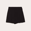Jupe-short droite fentes noir femme