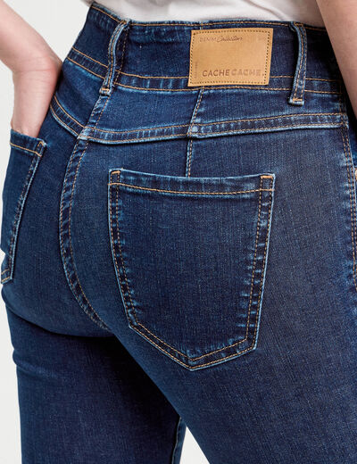 Jeans skinny 5 poches denim brut femme