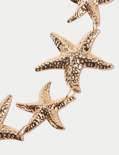 Ceinture bijoux &eacute;toiles de mer couleur or femme