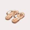 Sandales plates avec brides couleur or femme