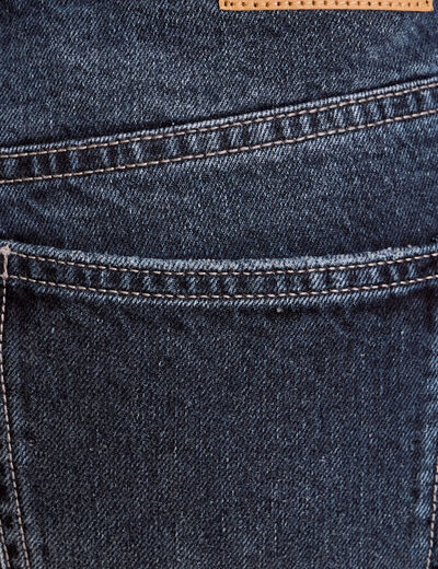 Jeans droit 5 poches denim blue black femme
