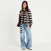 Gilet manches longues bleu ciel femme