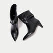 Bottes aspect daim noir femme