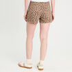 Short large en jean beige femme